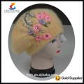 DSC9594 lingshang angora high quality Custom Crocheting Knitted hat lady peaked cap